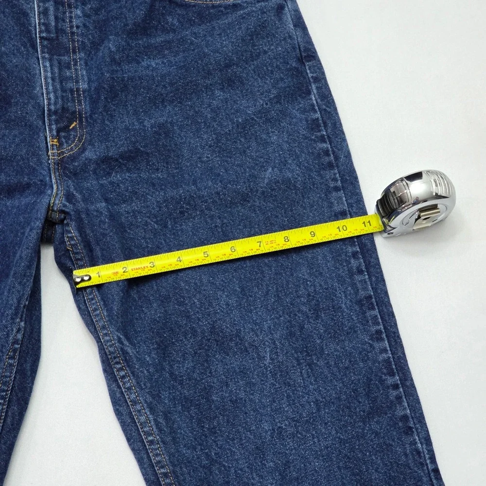 Levis 505 Mens Orange‎ Tab Regular Fit Straight Leg Dark Wash Jeans W38 L30